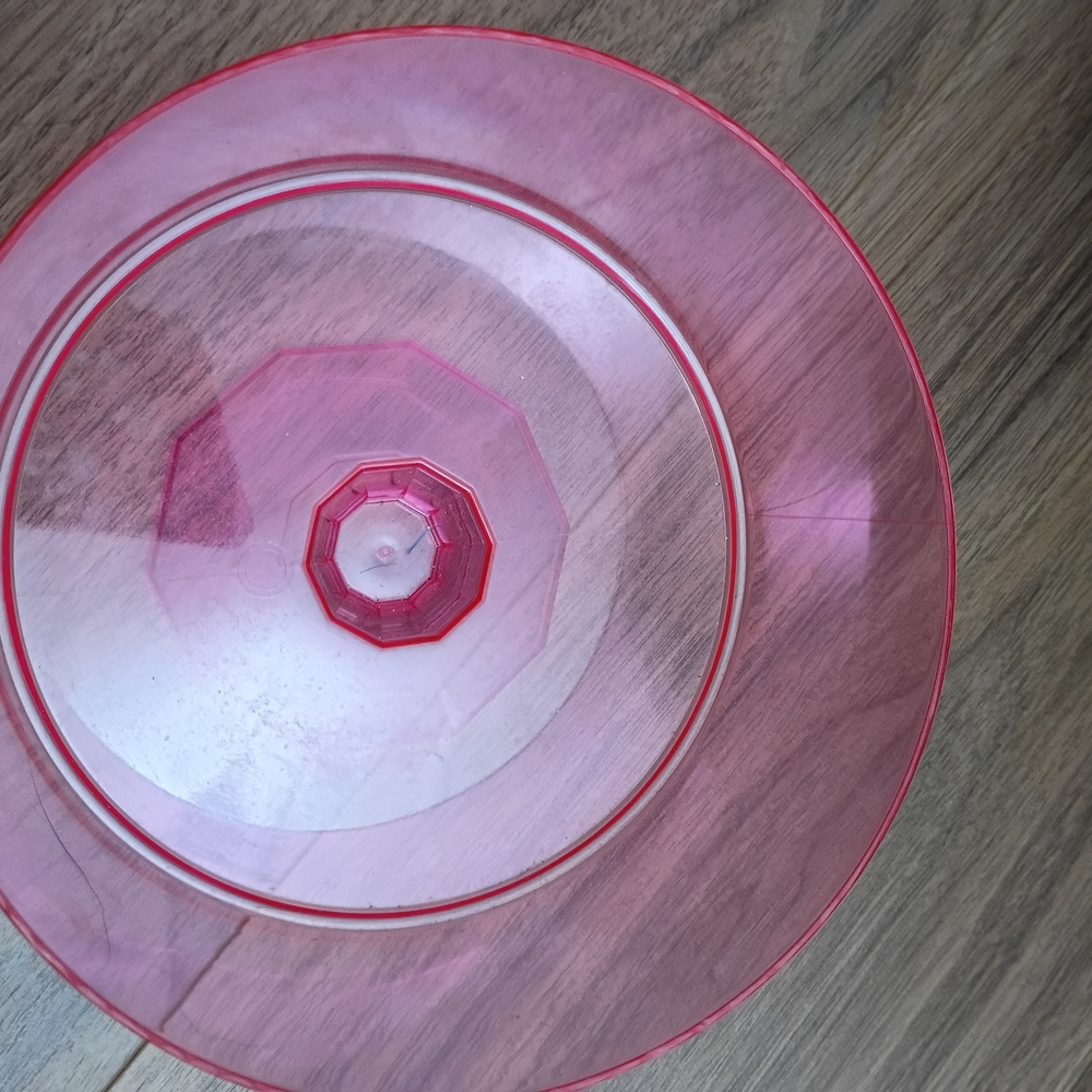 Pink Plastic Pedestal Cake Stand - Picture 6 of 6